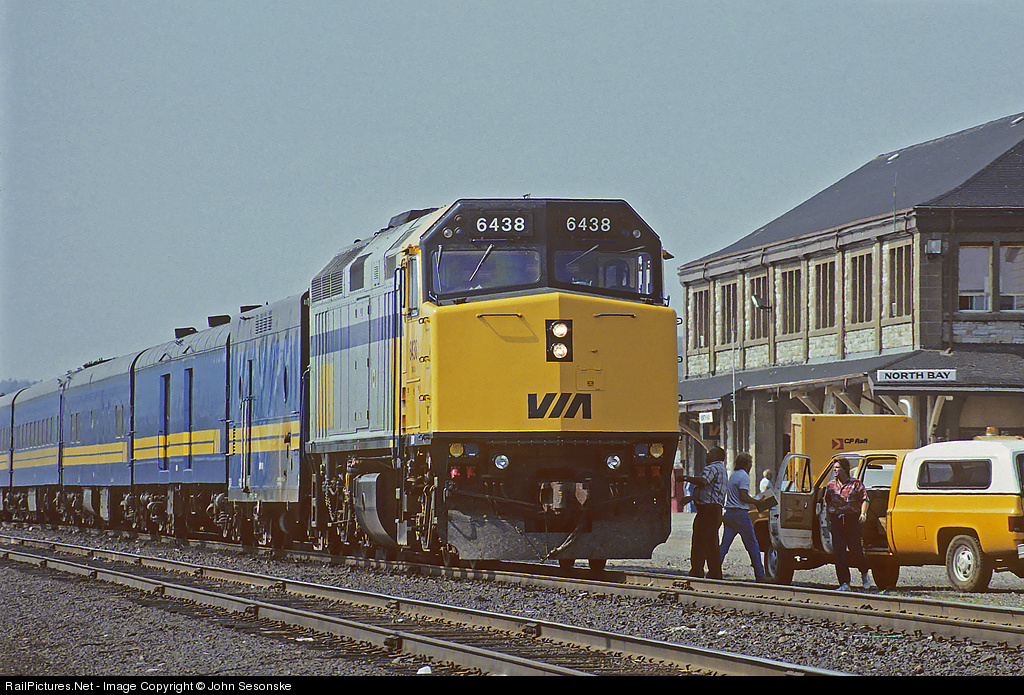 The Canadian, May 1989. Service through North Bay would end in 1990